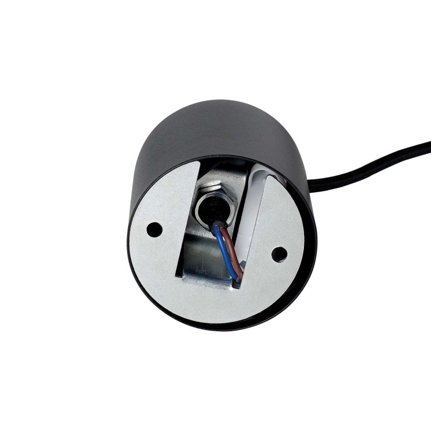 Ideal Lux - LED lestenec na vrvici LOOK 1xGU10/7W/230V CRI 90 Ø 6 cm črna