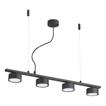 Ideal Lux - LED Lestenec na vrvici MINOR 4xGX53/9W/230V 75,5 cm črna
