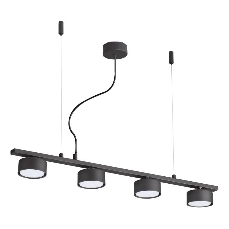 Ideal Lux - LED Lestenec na vrvici MINOR 4xGX53/9W/230V 75,5 cm črna