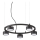 Ideal Lux - LED Lestenec na vrvici MINOR 5xGX53/9W/230V pr. 50 cm črna