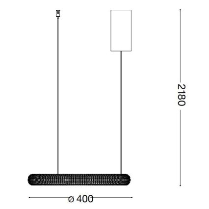 Ideal Lux - LED Lestenec na vrvici MIRACLE LED/25W/230V pr. 40 cm CRI 90 mat krom