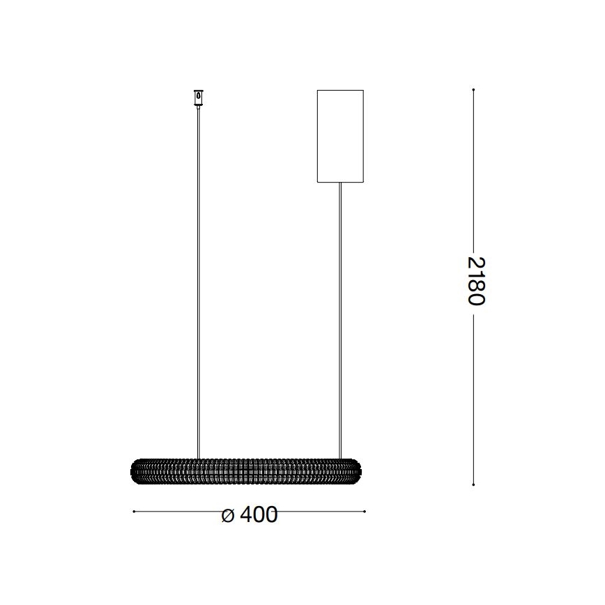 Ideal Lux - LED Lestenec na vrvici MIRACLE LED/25W/230V pr. 40 cm CRI 90 mat krom