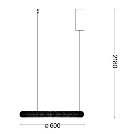 Ideal Lux - LED Lestenec na vrvici MIRACLE LED/37W/230V pr. 60 cm CRI 90 mat krom
