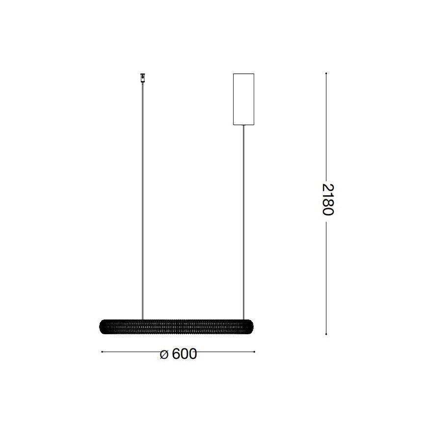 Ideal Lux - LED Lestenec na vrvici MIRACLE LED/37W/230V pr. 60 cm CRI 90 mat krom