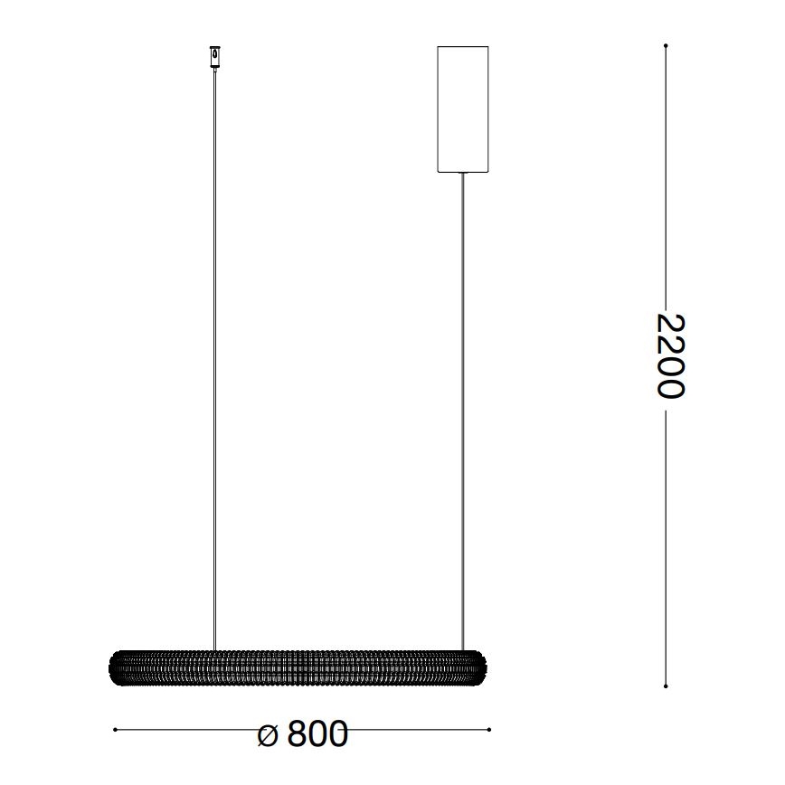 Ideal Lux - LED Lestenec na vrvici MIRACLE LED/45W/230V pr. 80 cm CRI 90 mat krom