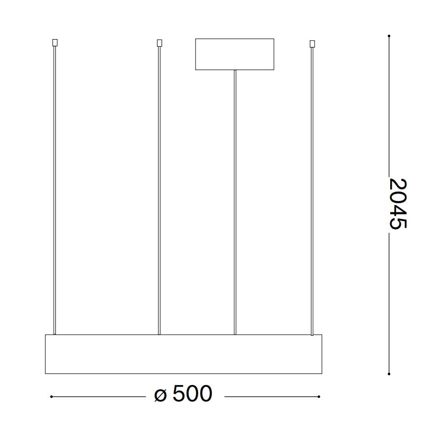 Ideal Lux - LED Lestenec na vrvici ORACLE LED/28W/230V 3000K pr. 50 cm CRI 90 črna