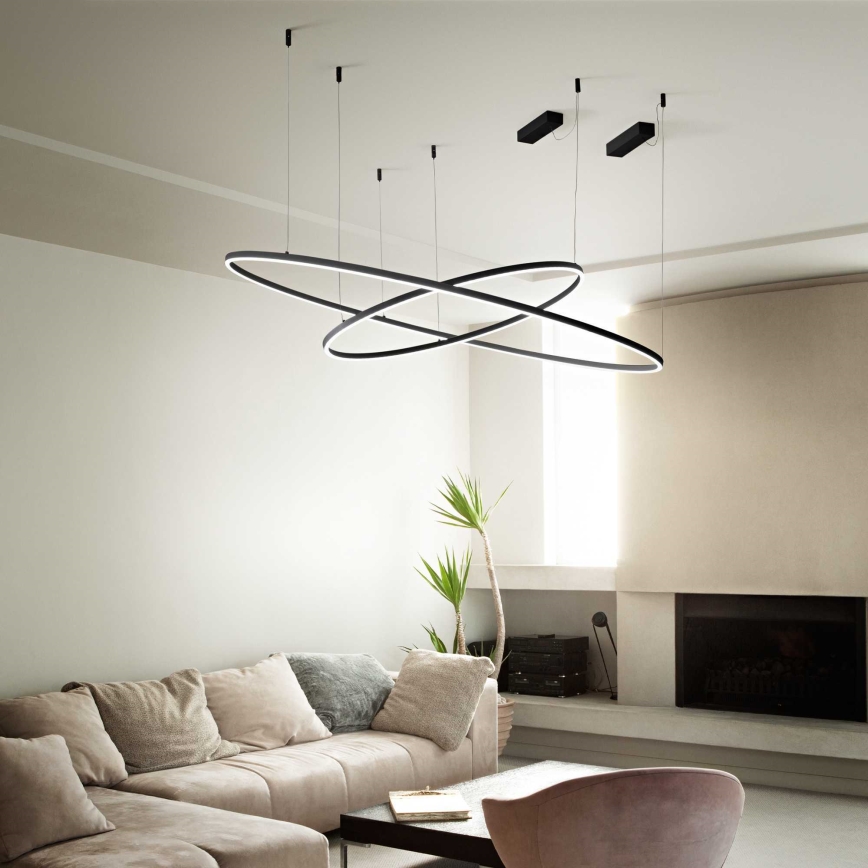 Ideal Lux - LED Zatemnitveni lestenec na vrvici ORACLE SLIM LED/29W/230V 3000K pr. 50 cm črna