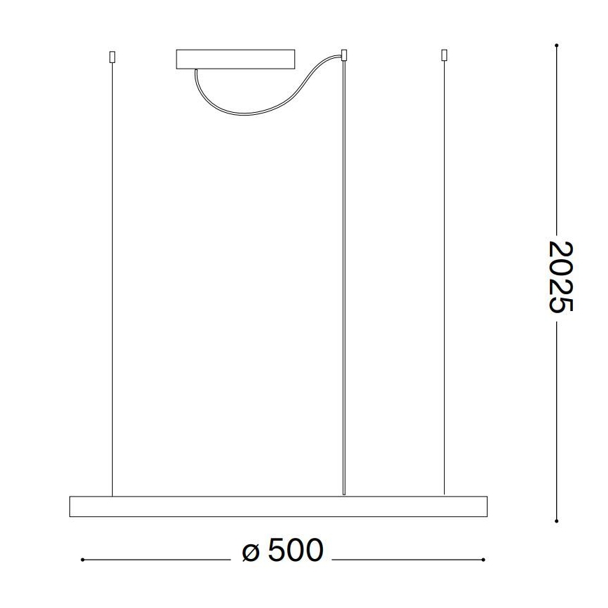 Ideal Lux - LED Lestenec na vrvici ORACLE SLIM LED/32W/230V 3000K pr. 50 cm bela