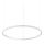 Ideal Lux - LED Lestenec na vrvici ORACLE SLIM LED/38W/230V 3000K pr. 70 cm bela