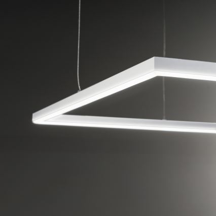 Ideal Lux - LED Lestenec na vrvici ORACLE SLIM LED/53W/230V 3000K 90x90 cm bela