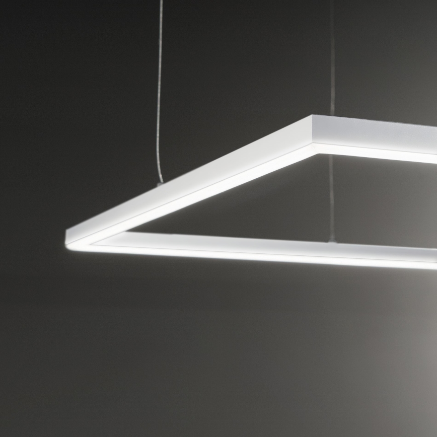 Ideal Lux - LED Lestenec na vrvici ORACLE SLIM LED/53W/230V 3000K 90x90 cm bela