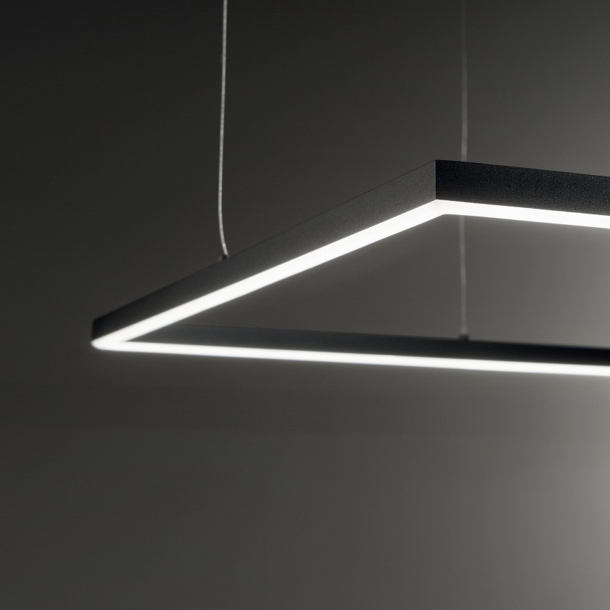 Ideal Lux - LED Lestenec na vrvici ORACLE SLIM LED/53W/230V 3000K 90x90 cm črna
