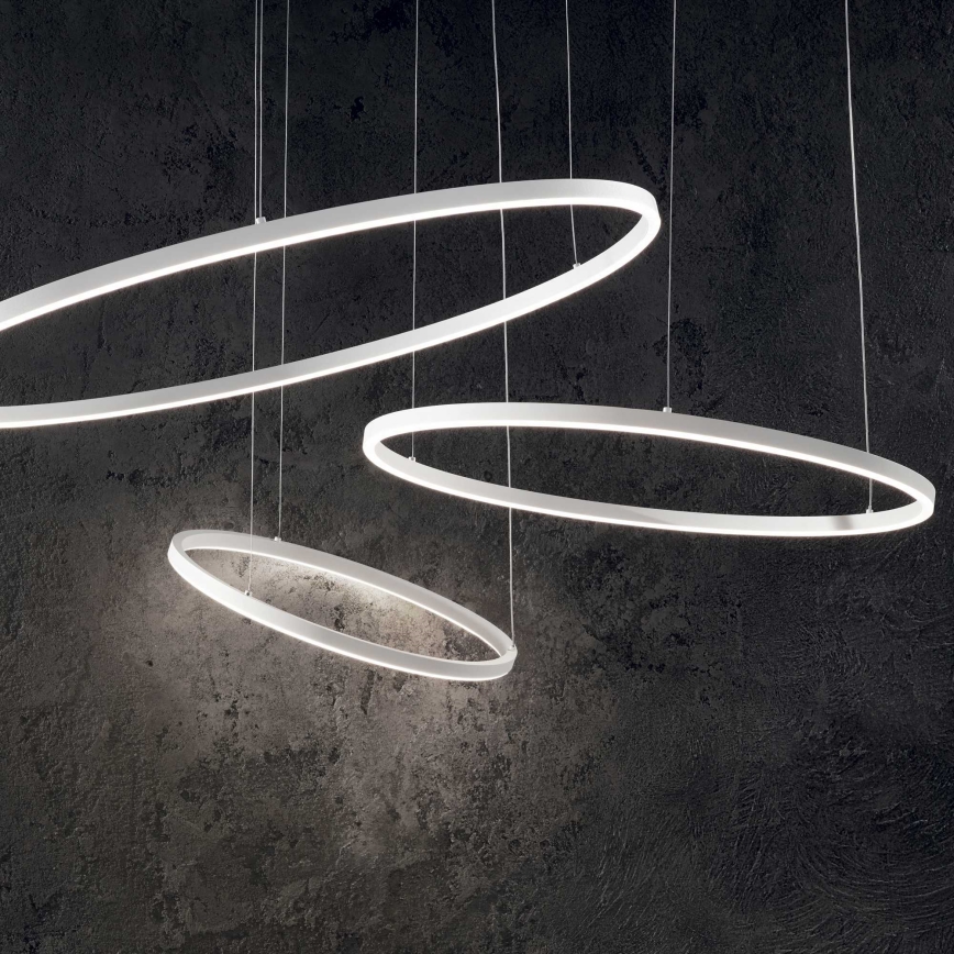Ideal Lux - LED Zatemnitveni lestenec na vrvici ORACLE SLIM LED/76W/230V 3000K pr. 150 cm bela