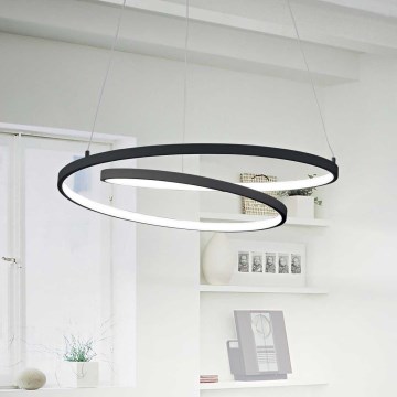 Ideal Lux - LED Lestenec na vrvici OZ LED/52W/230V pr. 80 cm CRI 90 črna