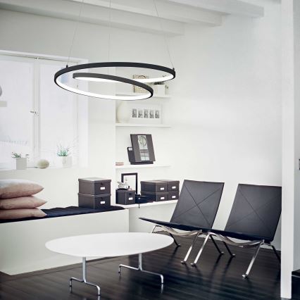 Ideal Lux - LED Lestenec na vrvici OZ LED/52W/230V pr. 80 cm CRI 90 črna
