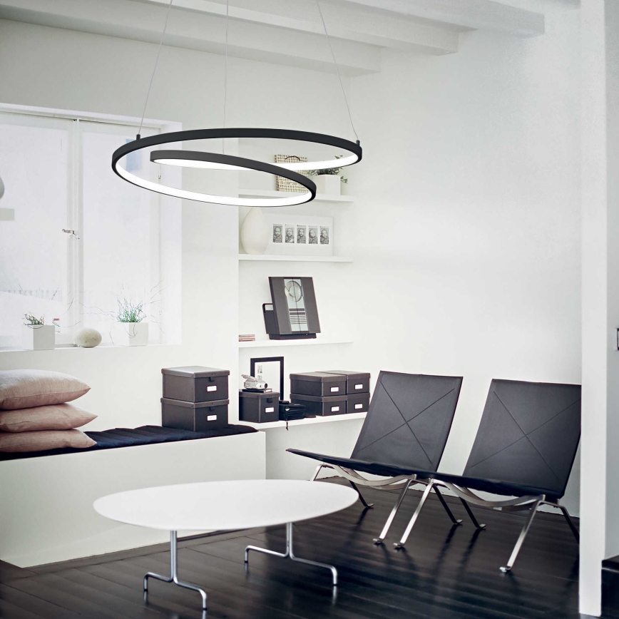 Ideal Lux - LED Lestenec na vrvici OZ LED/52W/230V pr. 80 cm CRI 90 črna