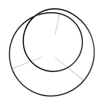 Ideal Lux - LED Lestenec na vrvici OZ LED/52W/230V pr. 80 cm CRI 90 črna