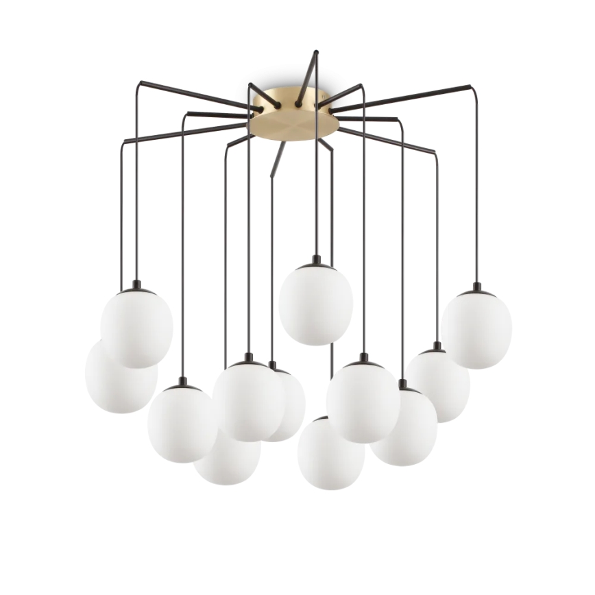 Ideal Lux - LED Lestenec na vrvici RHAPSODY 12xG9/3W/230V medenina