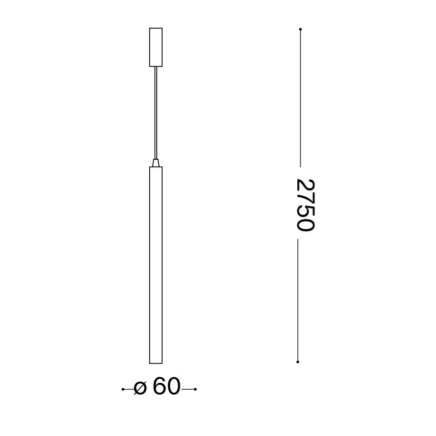 Ideal Lux - LED Lestenec na vrvici ULTRATHIN LED/11,5W/230V CRI 90 medenina