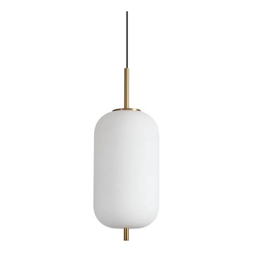 Ideal Lux - LED Lestenec na vrvici UMILE LED/20W/230V pr. 22 cm CRI 90 medenina/bela