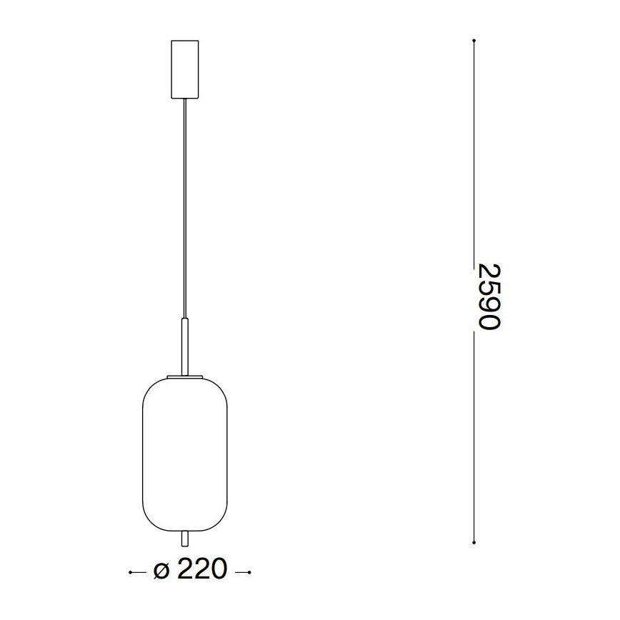 Ideal Lux - LED Lestenec na vrvici UMILE LED/20W/230V pr. 22 cm CRI 90 medenina/bela