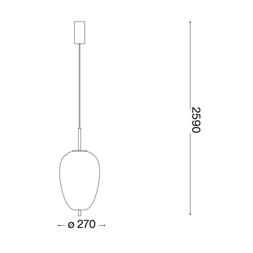 Ideal Lux - LED Lestenec na vrvici UMILE LED/20W/230V pr. 27 cm CRI 90 medenina/bela