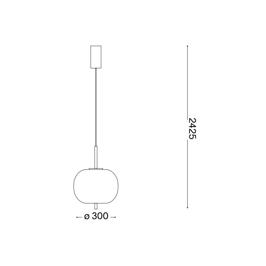 Ideal Lux - LED Lestenec na vrvici UMILE LED/20W/230V pr. 30 cm CRI 90 medenina/bela