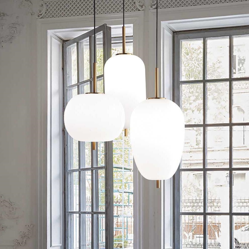 Ideal Lux - LED Lestenec na vrvici UMILE LED/55W/230V pr. 60 cm CRI 90 medenina/bela
