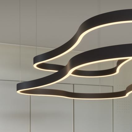 Ideal Lux - LED Lestenec na vrvici WAVES LED/37W/230V CRI 90 črna