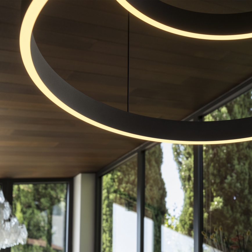 Ideal Lux - LED Lestenec na vrvici WAVES LED/45W/230V CRI 90 črna