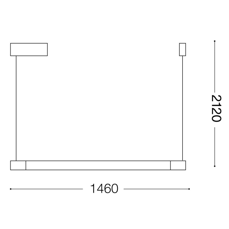 Ideal Lux - LED Lestenec na vrvici YOKO LED/17W/230V CRI 90 črna