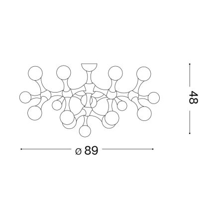 Ideal Lux - LED Lestenec NODINO 15xG9/15W/230V bela