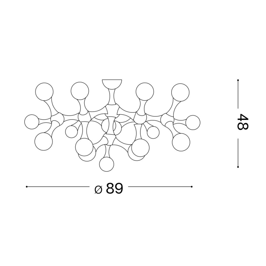 Ideal Lux - LED Lestenec NODINO 15xG9/15W/230V bela