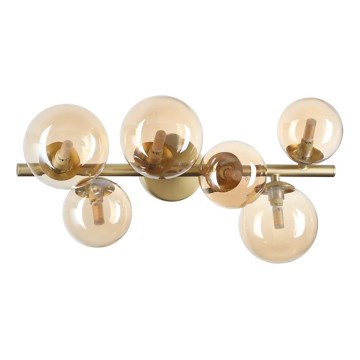 Ideal Lux - LED Lestenec PERLAGE 6xG9/3W/230V 49 cm zlata/dimna