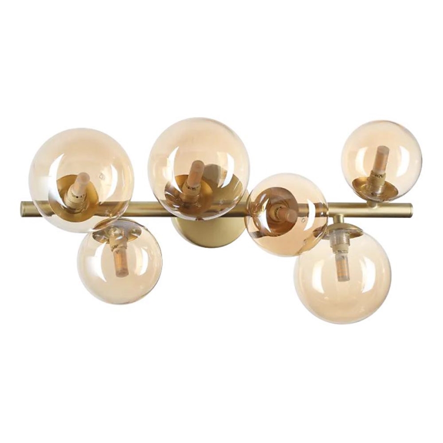 Ideal Lux - LED Lestenec PERLAGE 6xG9/3W/230V 49 cm zlata/dimna
