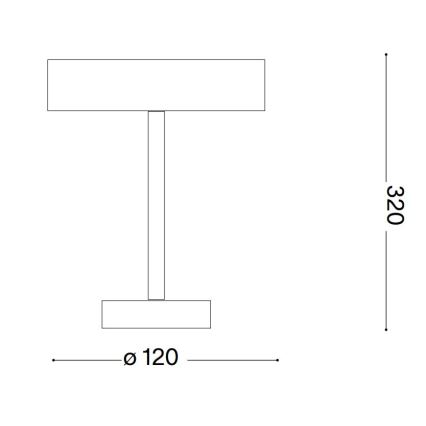 Ideal Lux - LED Na dotik zunanja svetilka TOFFEE LED/2W/230V 2200 mAh CRI 90 IP54 črna