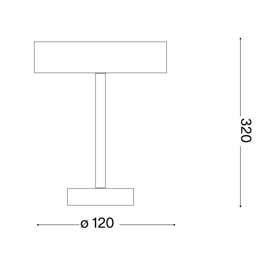 Ideal Lux - LED Na dotik zunanja svetilka TOFFEE LED/2W/230V 2200 mAh CRI 90 IP54 črna