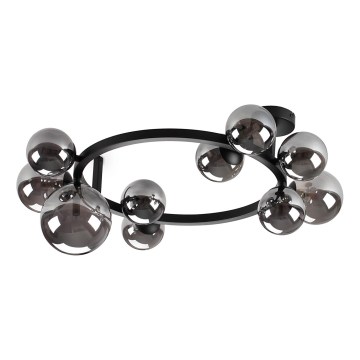 Ideal Lux - LED nadometni lestenec PERLAGE 10xG9/3W/230V Ø 70 cm črna/dimno črna