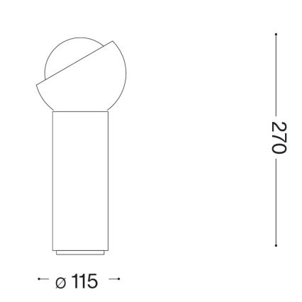 Ideal Lux - LED namizna svetilka BLOOM 1xG9/3W/230V zlata/dimna bež