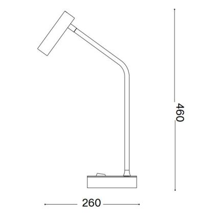 Ideal Lux - LED Namizna svetilka EASY LED/3,5W/230V CRI 90 črna