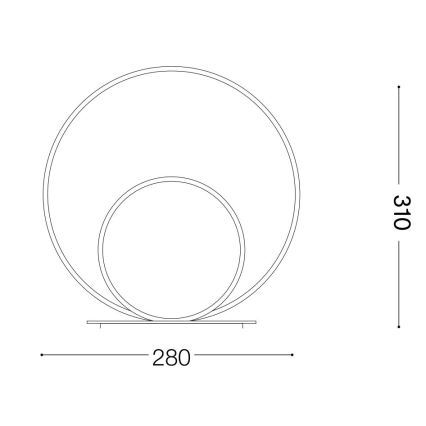 Ideal Lux - LED Namizna svetilka OZ LED/22W/230V CRI 90 črna