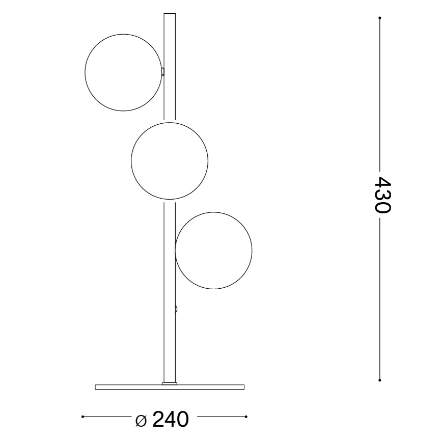 Ideal Lux - LED namizna svetilka PERLAGE 3xG9/3W/230V zlata/dimni bež