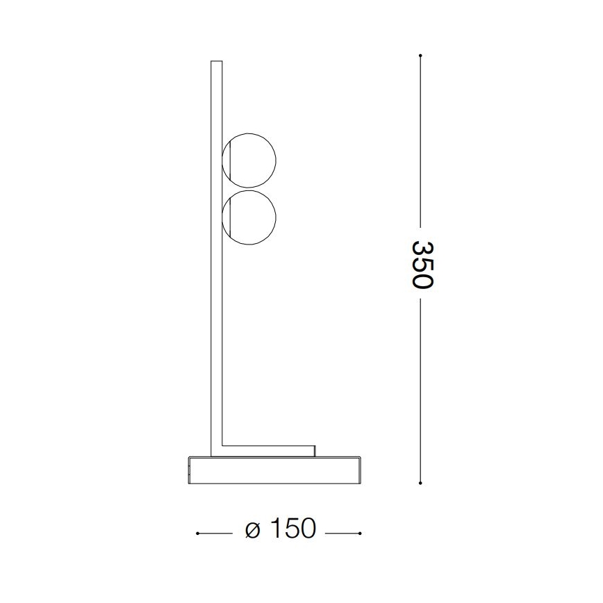 Ideal Lux - LED Namizna svetilka PING PONG 2xLED/3W/230V CRI 90 črna