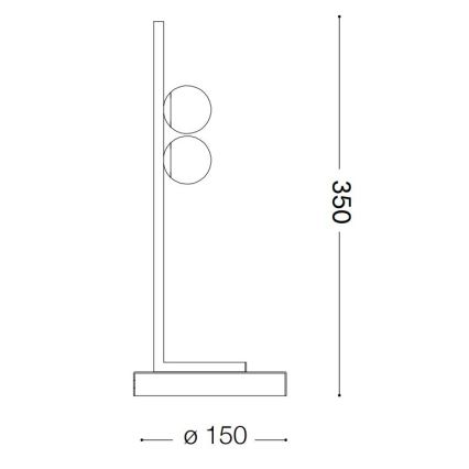 Ideal Lux - LED Namizna svetilka PING PONG 2xLED/3W/230V CRI 90 medenina