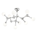 Ideal Lux - LED pritrjena stropna svetilka NODINO 9xG9/3W/230V premer 83 cm sijajni krom/bela