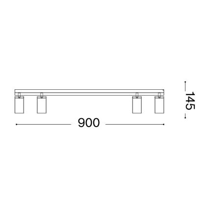 Ideal Lux - LED Reflektor PROFILO 4xGU10/7W/230V CRI 90 bela