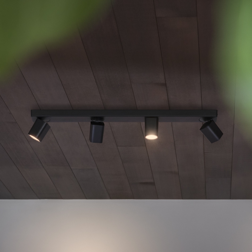 Ideal Lux - LED Reflektor RUDY 4xGU10/7W/230V CRI 90 črna