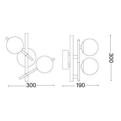 Ideal Lux - LED stenska svetilka ATLAS 2xG9/3W/230V zlata
