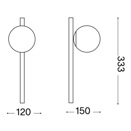 Ideal Lux - LED Stenska svetilka BINOMIO 1xG9/3W/230V bela