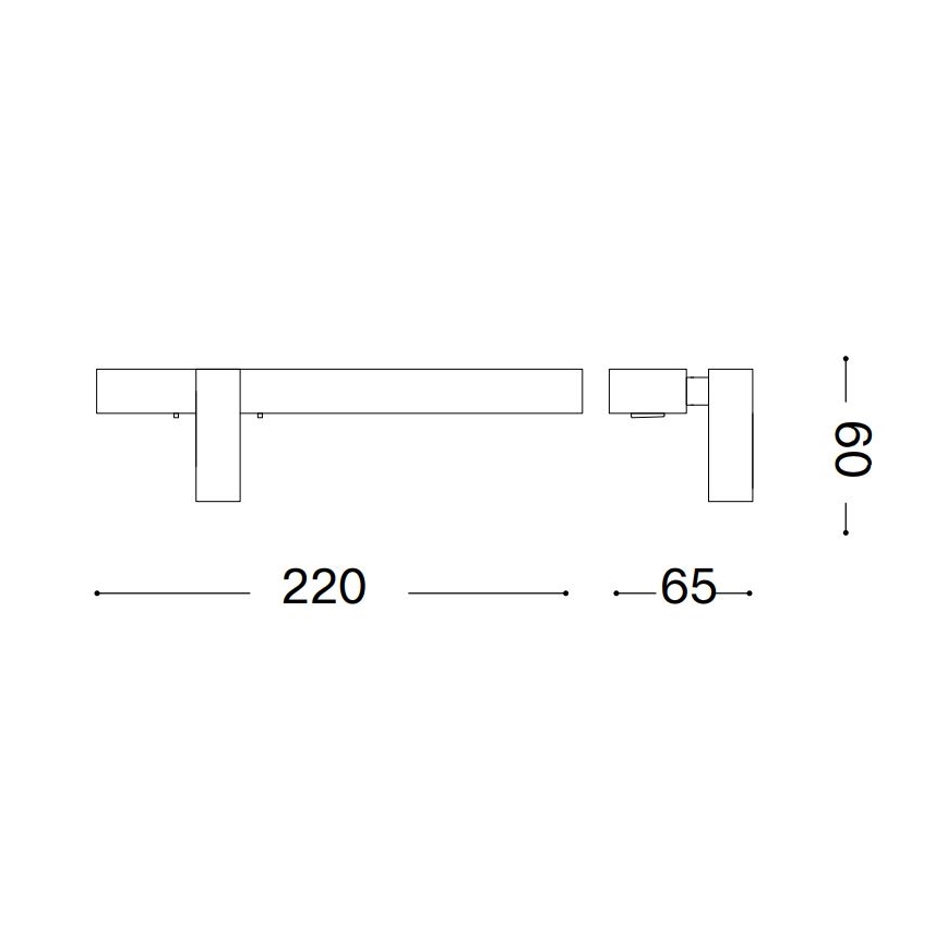 Ideal Lux - LED Stenska svetilka BONNE 2xLED/6,5W/230V CRI 90 črna